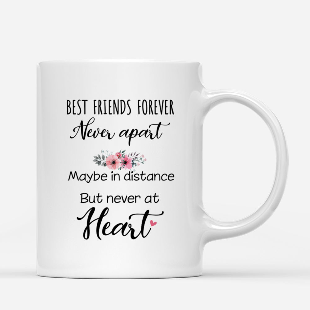 Personalized Mug - Up to 5 Nurses - Best friends forever, but never apart - Maybe in distance, but never at heart_2