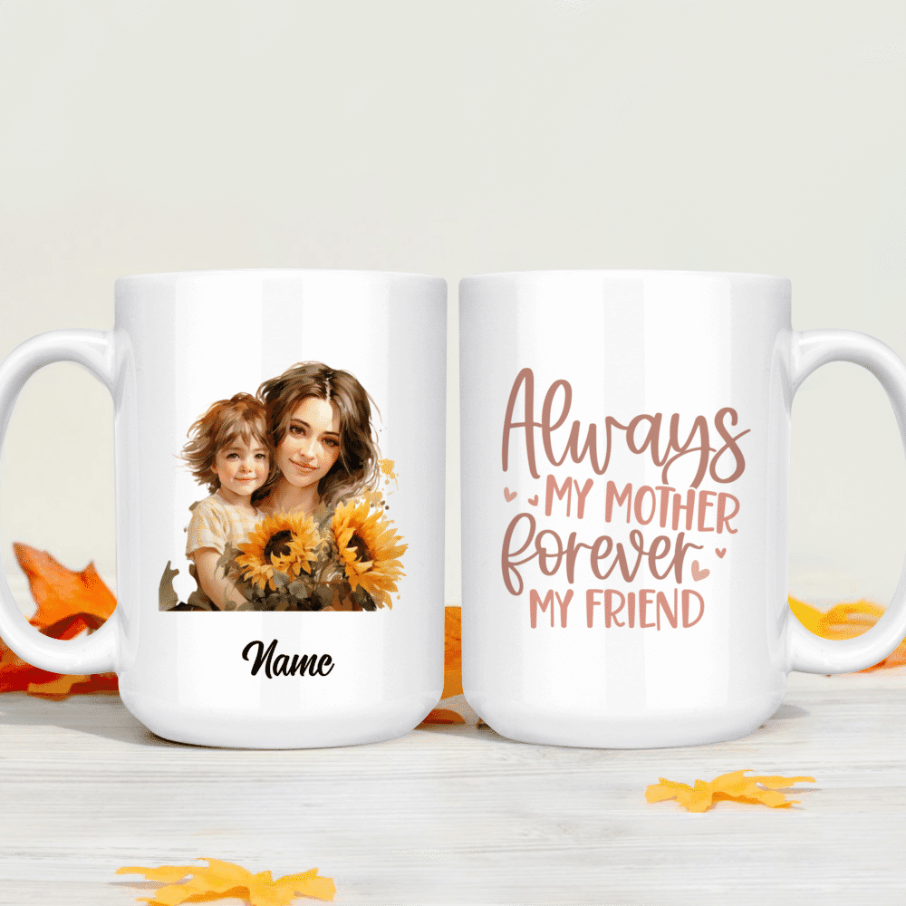 Mother And Daughter Best Friend For Life Mug - Accent Mug - Custom Clipart  To My Mom Mug From Daughter Little Girl