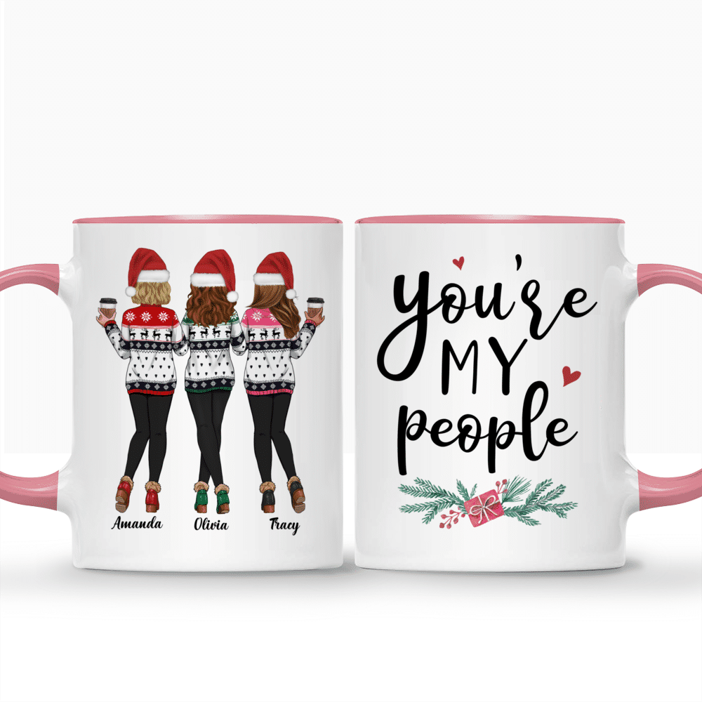 Personalized Sister Mug - Sweaters Leggings You're My People | Gossby_3