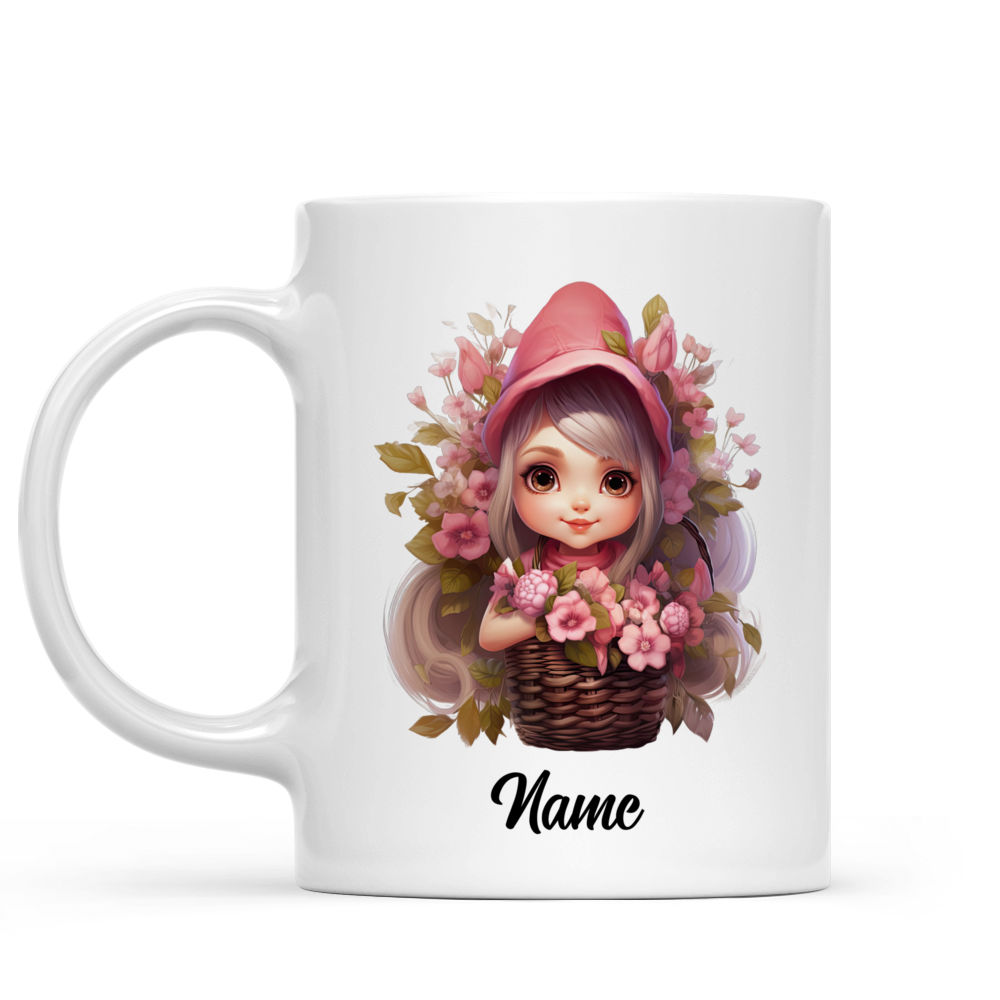 Personalized Kids Mug - Stencil Name - 11oz Pink