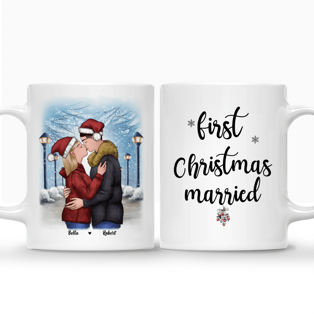 Personalized Mug - Christmas Couple - First Christmas married - Valentine's Day Gifts, Couple Gifts, Couple Mug_3