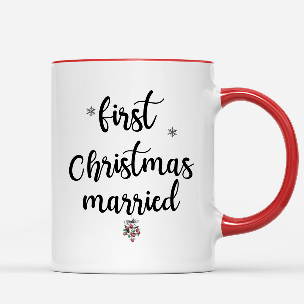 Personalized Mug - Christmas Couple - First Christmas married_2