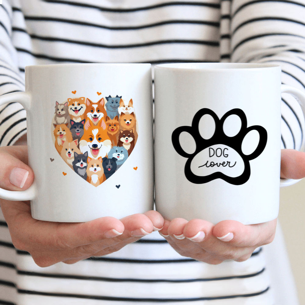 Heart Paw Prints Ceramic Coffee Mug Tea Cup Gift for Her, Sister, Wife,  Best Friend, Birthday, Cute, Graduation, Pet Parent, Animal Lover, Dog  Print, Cat Print, National Pet Day (16oz Light Pink) 