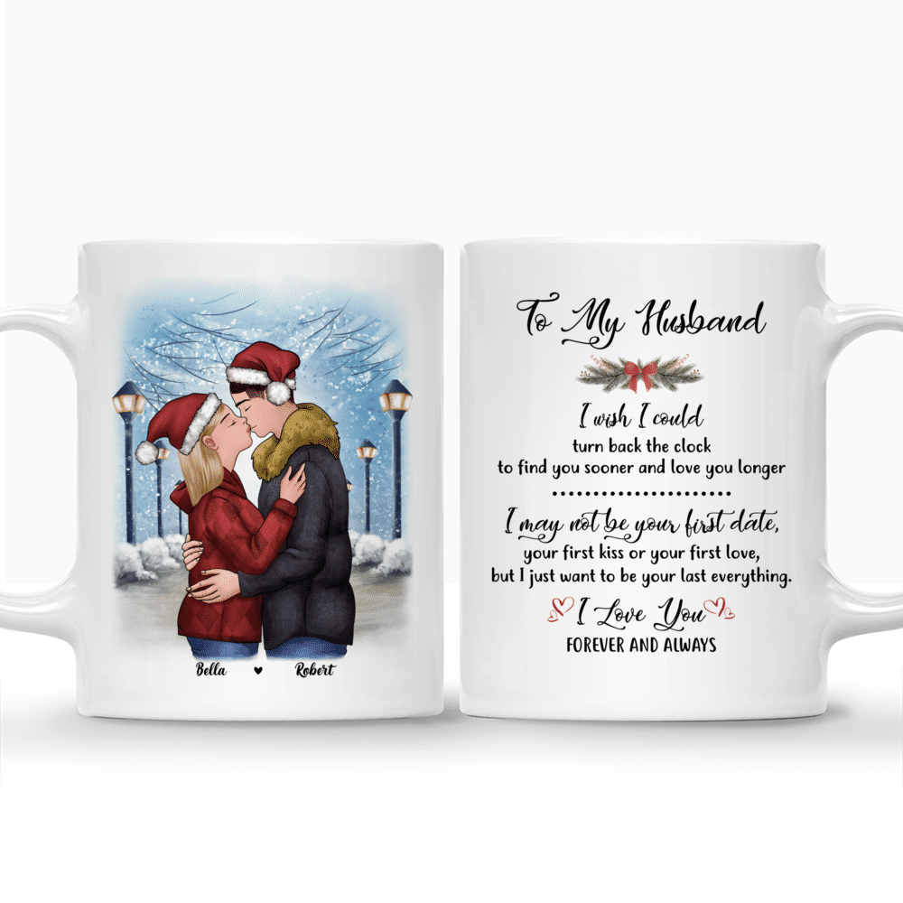 Christmas Couple - To my husband I wish I could turn back the clock - Valentine's Day Gifts For Husband, Couple Gifts, Couple Mug - Personalized Mug_3