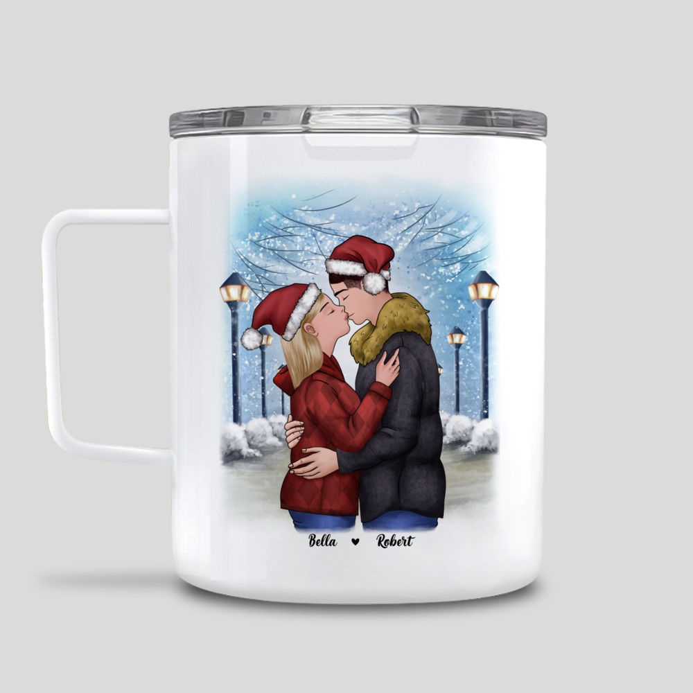 Personalized Mug - Christmas Couple - To my husband I wish I could turn back the clock - Valentine's Day Gifts For Husband, Couple Gifts, Couple Mug_1