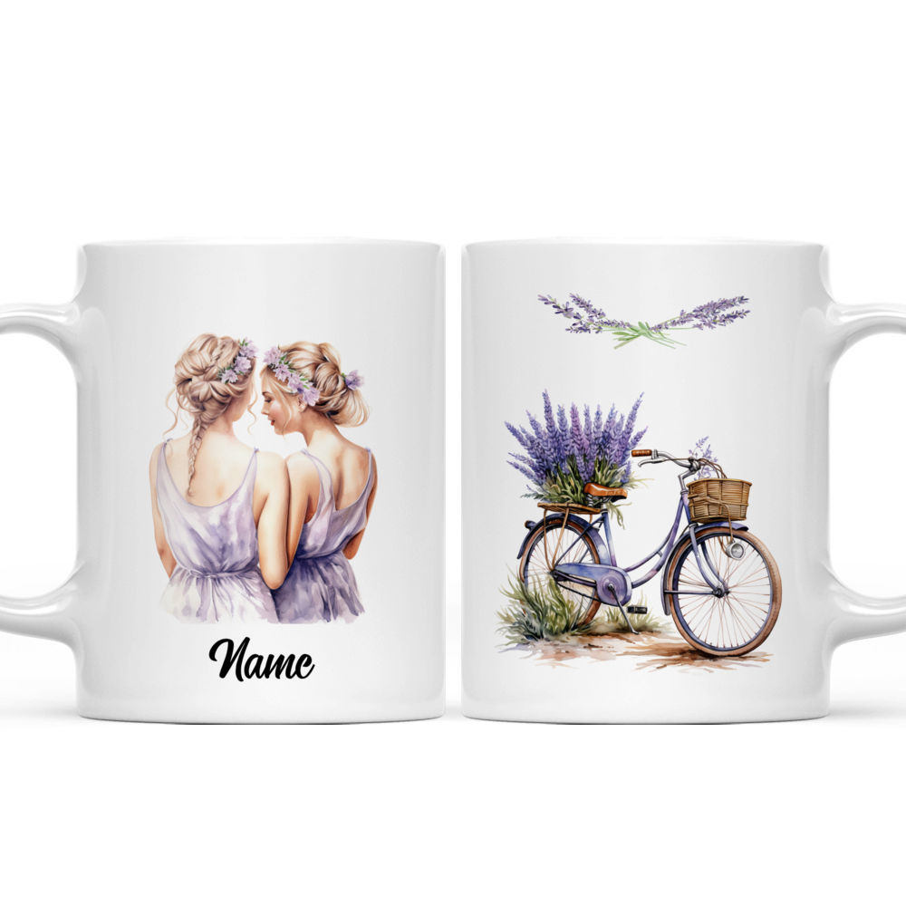 Custom Best Sister Ever Coffee Mug, Personalized Flower Sister Gifts Coffee  Cup