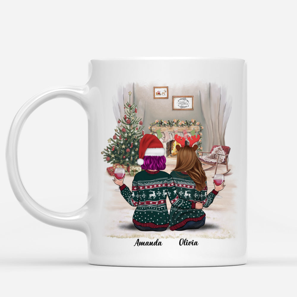 Personalized Mug - Xmas Mug - Because Of You, I Laugh A Little Harder, Cry A Little Less, And Smile A lot More - Up to 5 Ladies_1