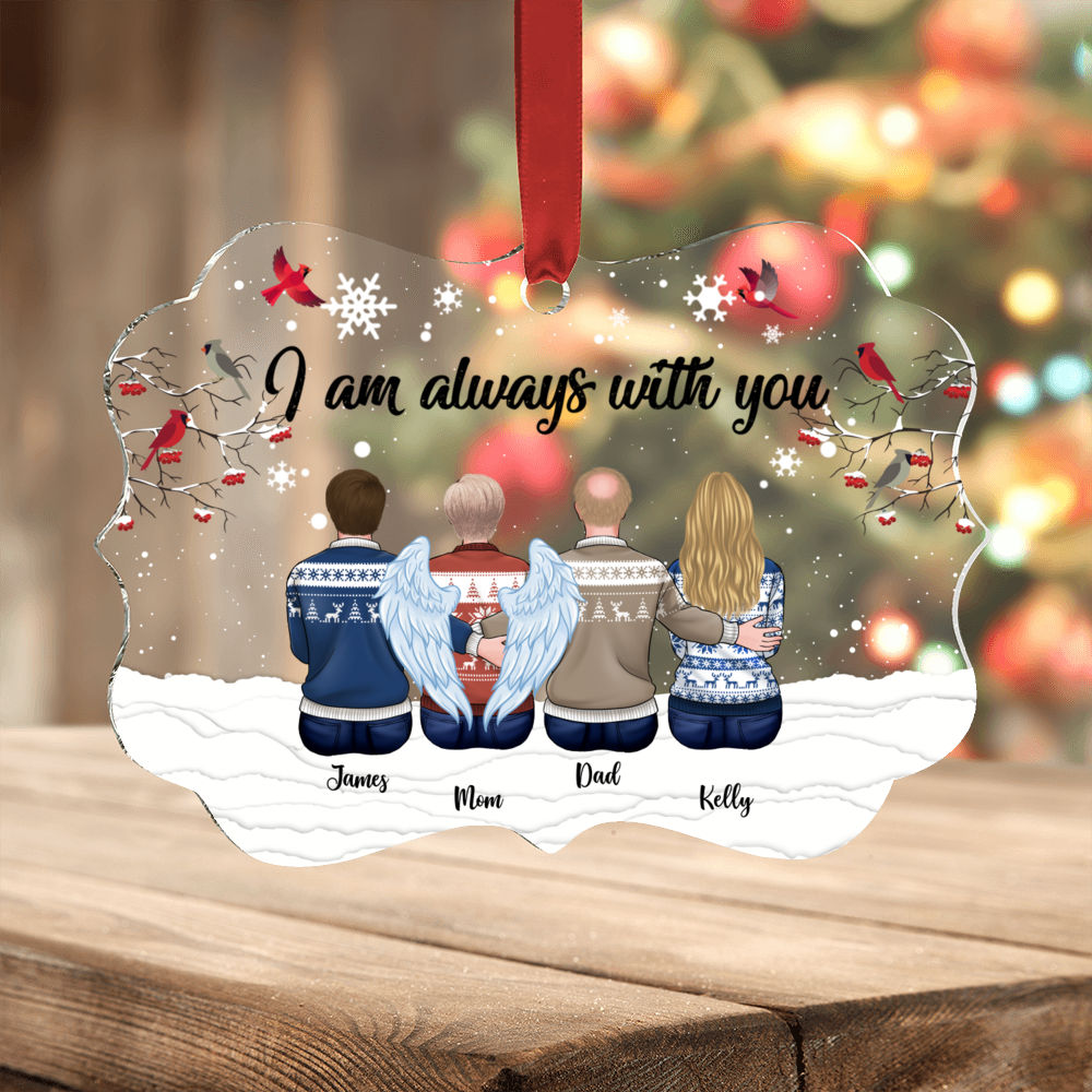 Personalized Ornament - Family Memorial Ornament - I am always with you_1