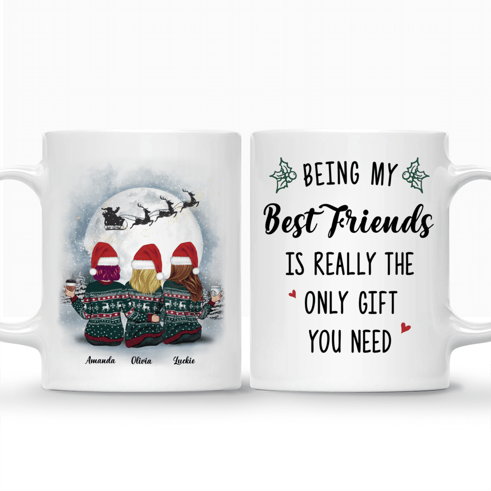 Personalized Mug - Christmas Moon - Being My Best Friends Is Really The Only Gift You Need - Up to 5 Ladies_3