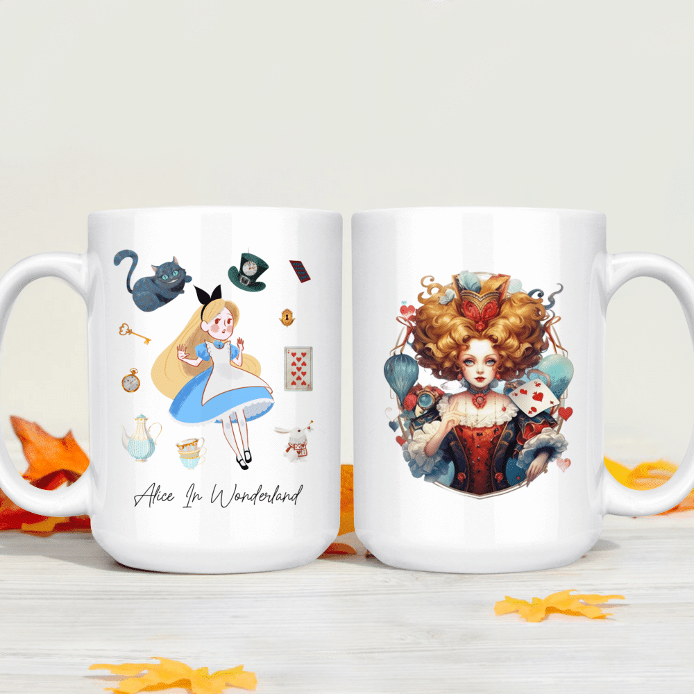 Children Mug - Alice In Wonderland Mug - Custom Mug - Alice In Wonderland  Characters Mug - Gifts For Bestie, Family, Friends, Lover- Personalized Mug  - 39216 39221