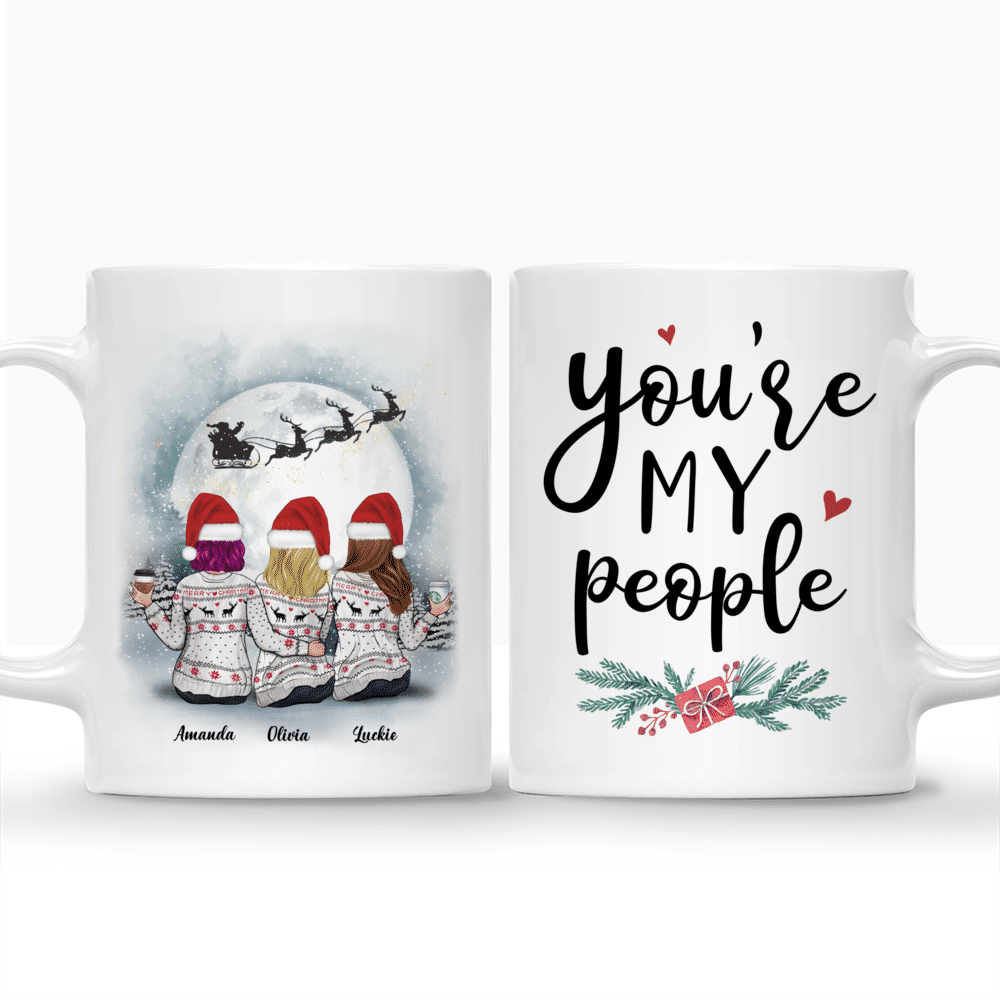 Personalized Mug - Christmas Moon - You're My People - Up to 5 Ladies_3