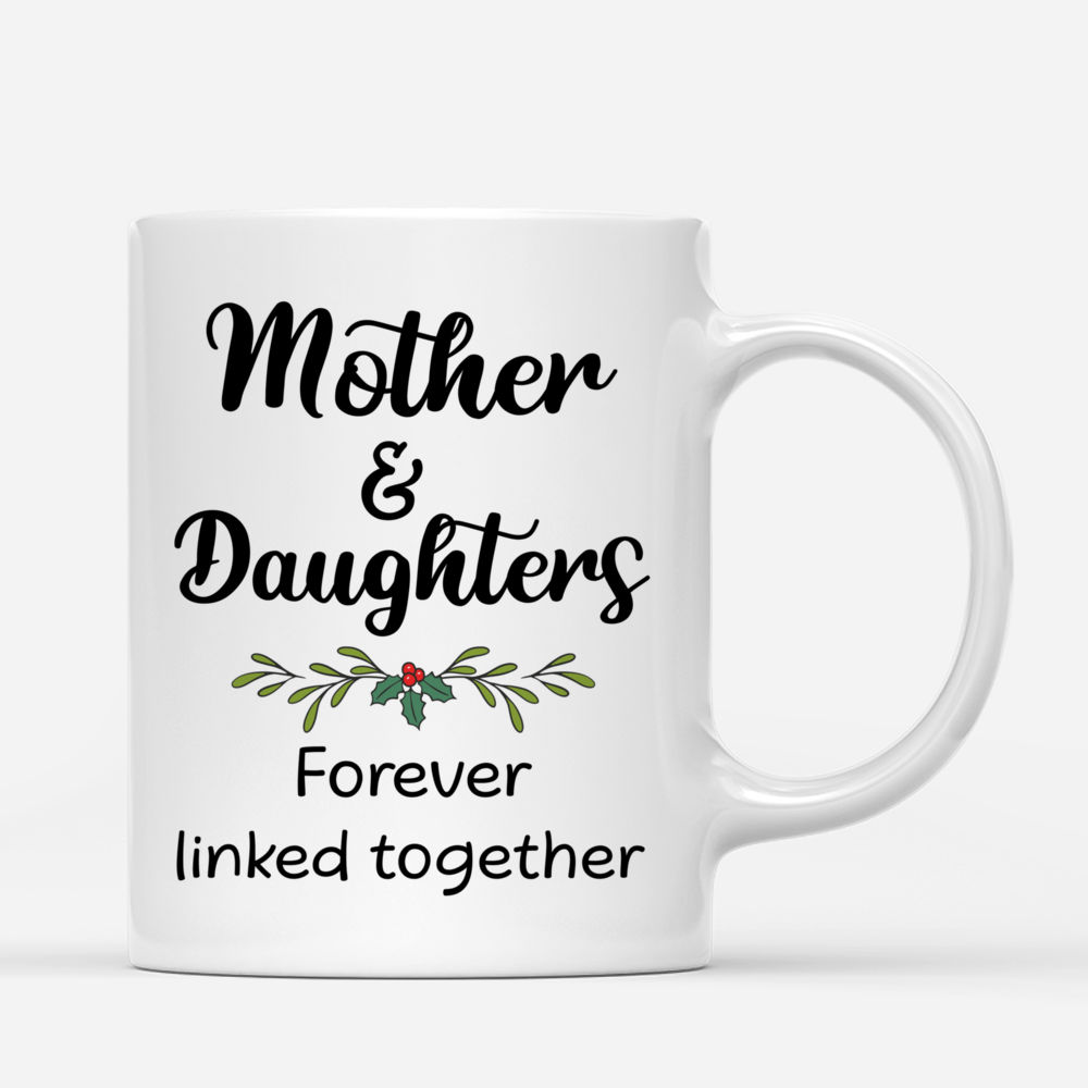 Christmas Moon - Mother & Daughters Forever Linked Together - Personalized Mug_2