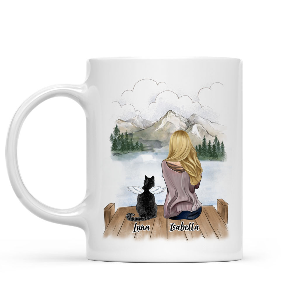 Personalized Mug - Girl and Cats - Forever In My Heart_1