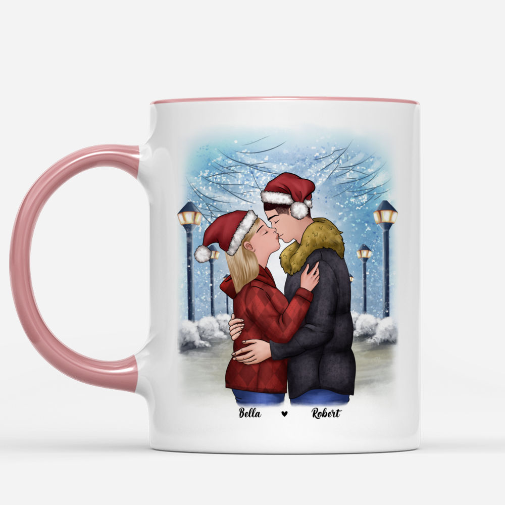 Personalized Mug - Christmas Couple - To my love God bless the broken road that led me straight to you - Couple Gifts, Gifts For Her, Him_1