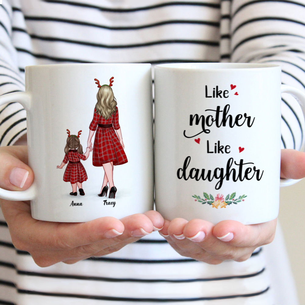 Mother and Kid Daughter - Like Mother - Like Daughter - Personalized Mug