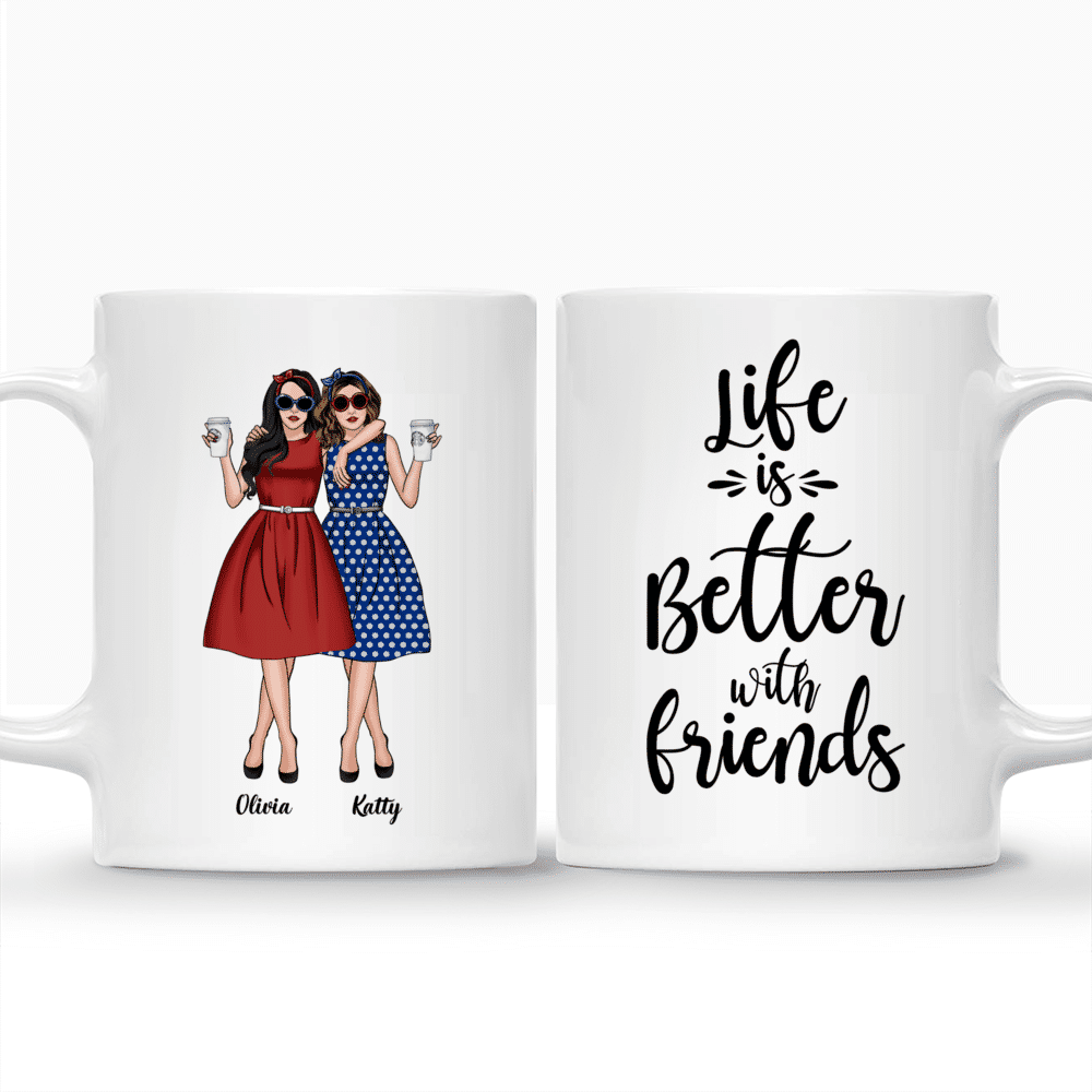 Personalized Mug - Vintage Best Friends - Life Is Better With Friends_3