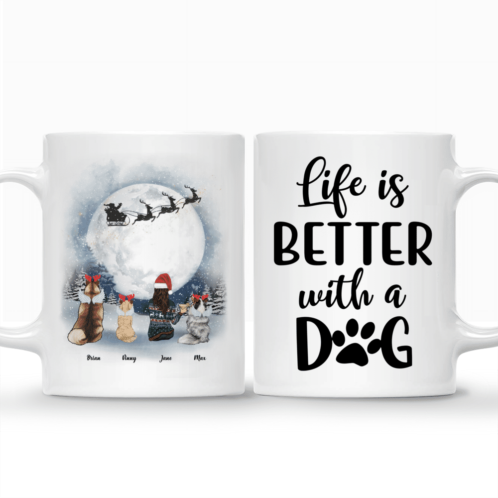 Personalized Christmas Mug - Life Is Better With A Dog Custom Mug_3