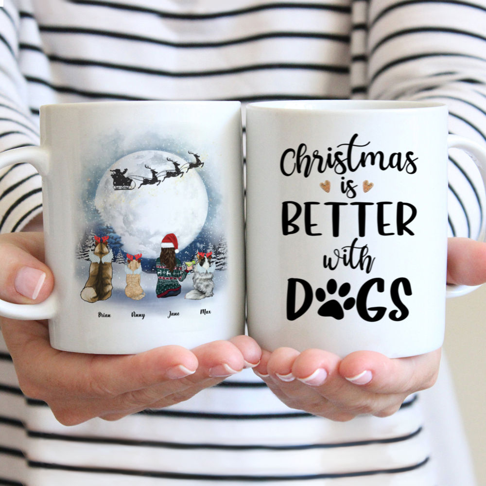 Personalized Mug - Christmas Mug - Christmas Is Better With Dogs