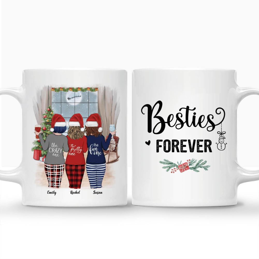 Personalized Mug - Xmas Pyjama - Up to 4 Ladies - Besties Forever (2)_3