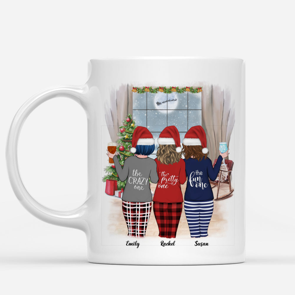 Personalized Mug - Xmas Pyjama - Up to 4 Ladies - Besties Forever (2)_1