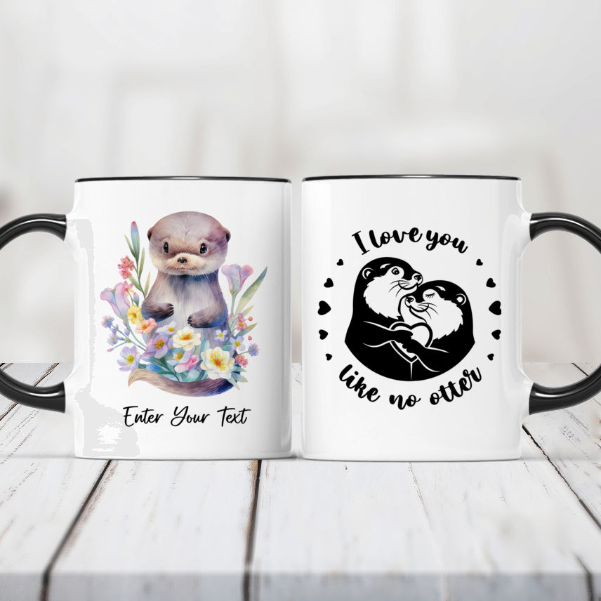 Let's Stay Warm Two-Otter Coffee Mug by Lillian IpKoon