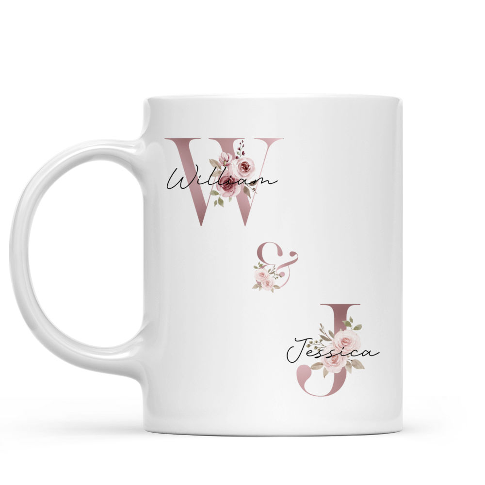 Couple Mug - Custom Text - Custom Name - Custom Mug - Happy Anniversary - Happy Wedding - Thank You - Lovely Gifts For Bestie, Family, Friend, Parents, Grandparents, Sister, Son, Daughter, Girlfriend-  Personalized Mug - 39738 39732_1