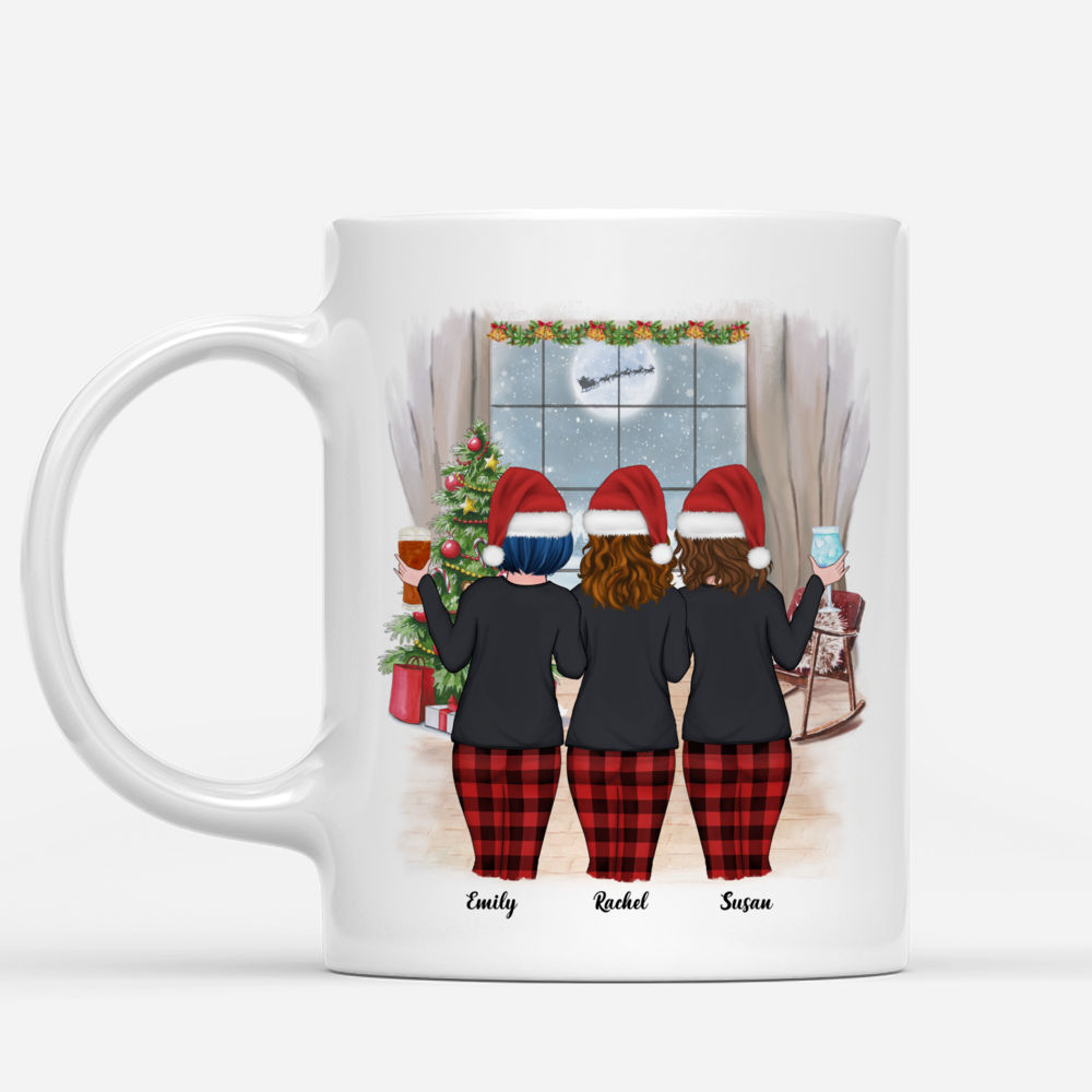 Personalized Mug - Xmas Pyjama - Up to 4 Ladies - Besties Forever (4)_1