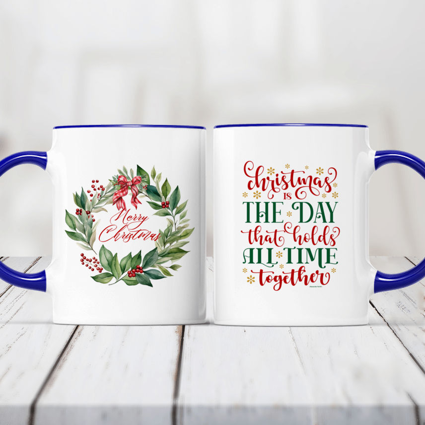 Mom Est Date With Wreath Mug