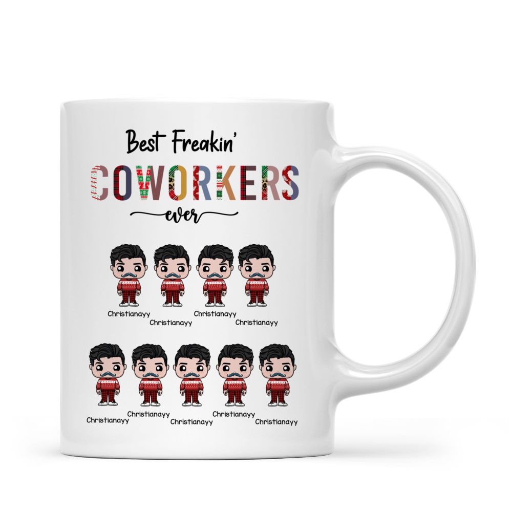 Work Bestie Figures - Best Freakin Coworkers Ever - Christmas Gifts For Coworkers, co workers gifts - Personalized Mug_2