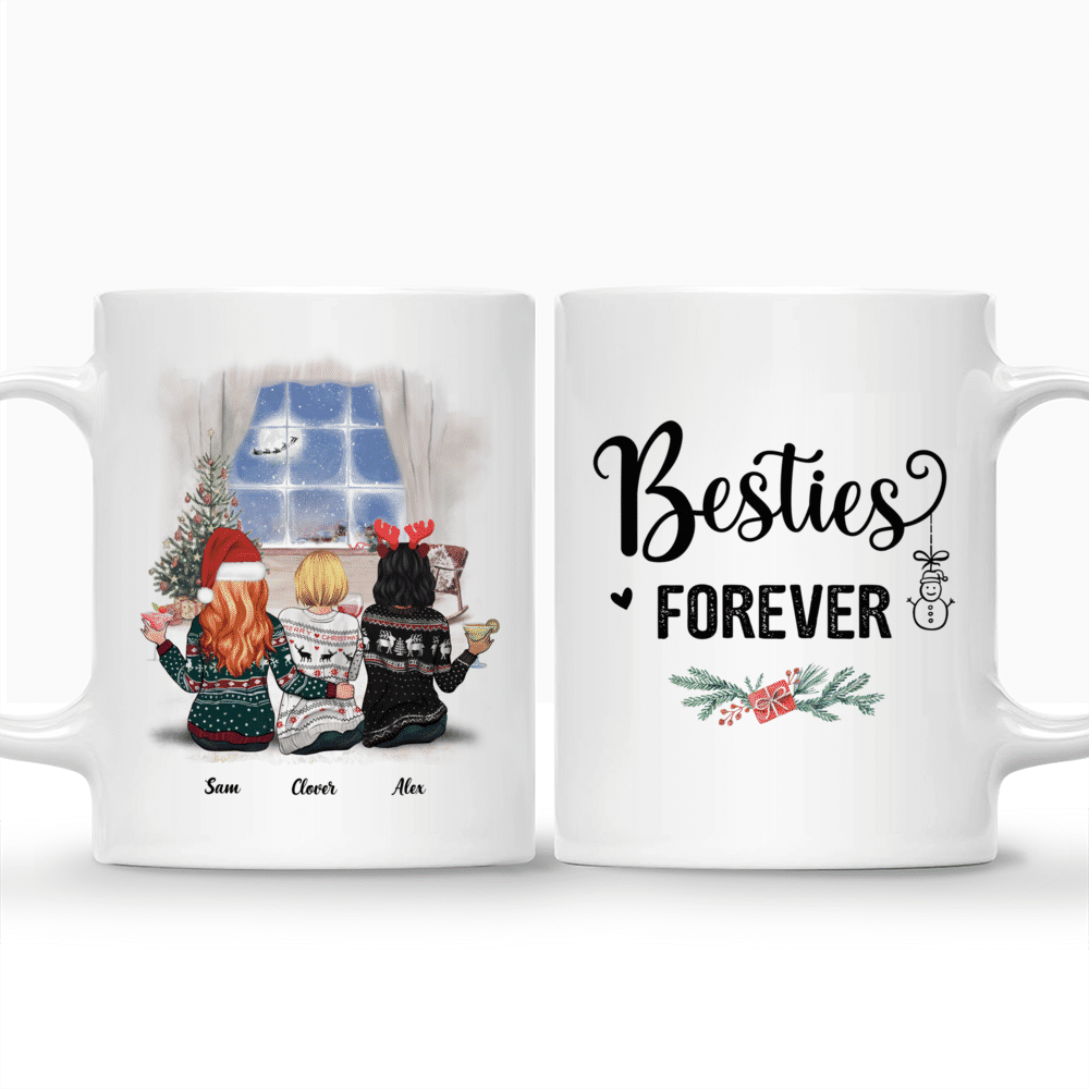 Personalized Mug - Xmas Mug - Besties Forever - Up to 5 Ladies_3