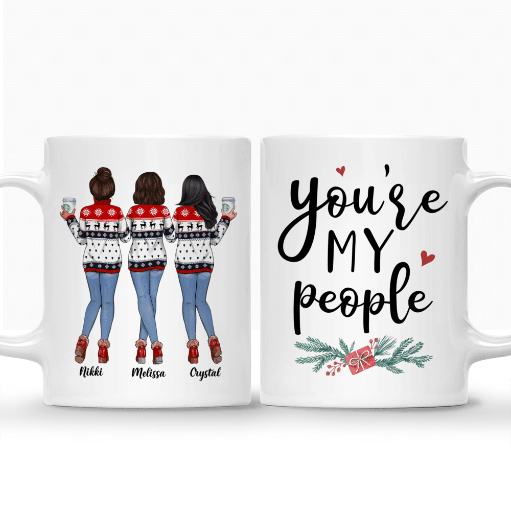 Xmas Mug - 3 Sweaters Jeans - You're My People - Personalized Mug_3