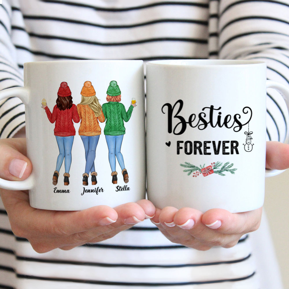 Personalized Mug - Sweater Weather - Besties Forever - Up to 5 Ladies (2)