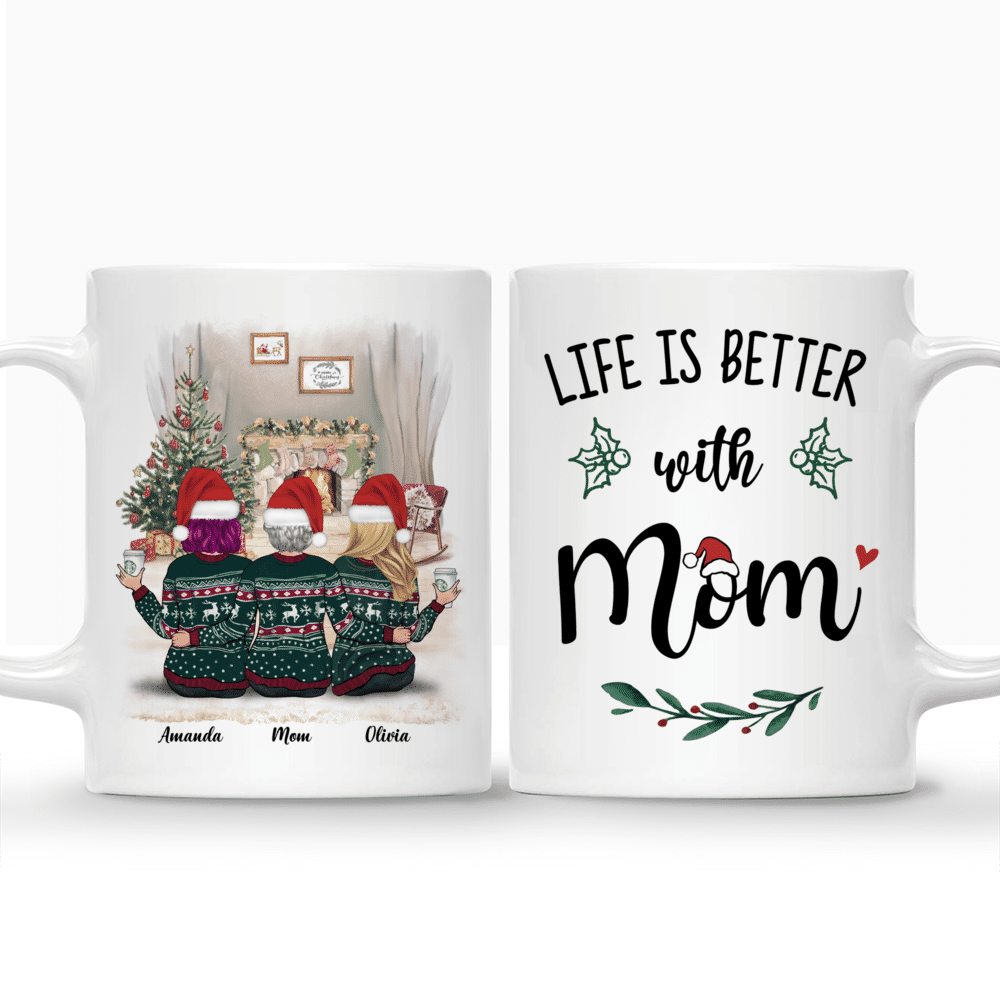 Personalized Mug - Xmas Mug - Life Is Better With Mom_3