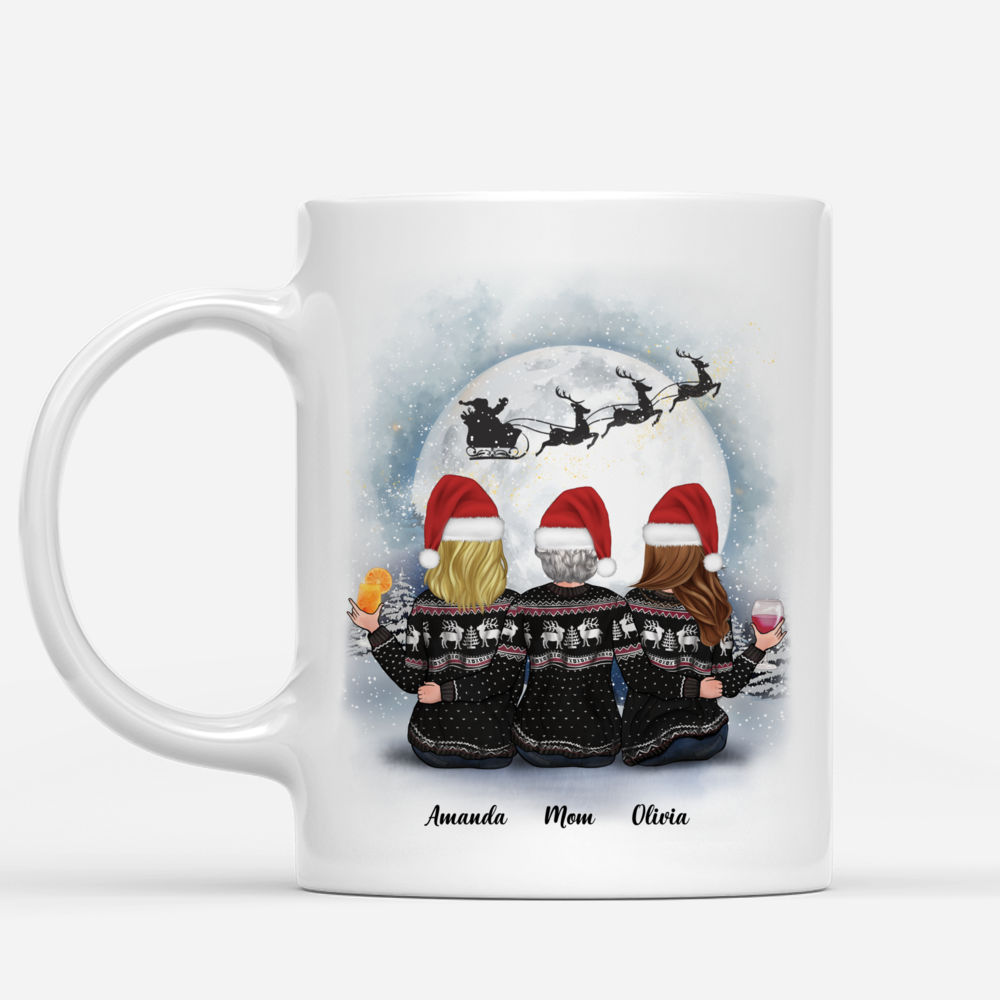 Christmas Moon - I Love You To The Moon And Back - Personalized Mug_1