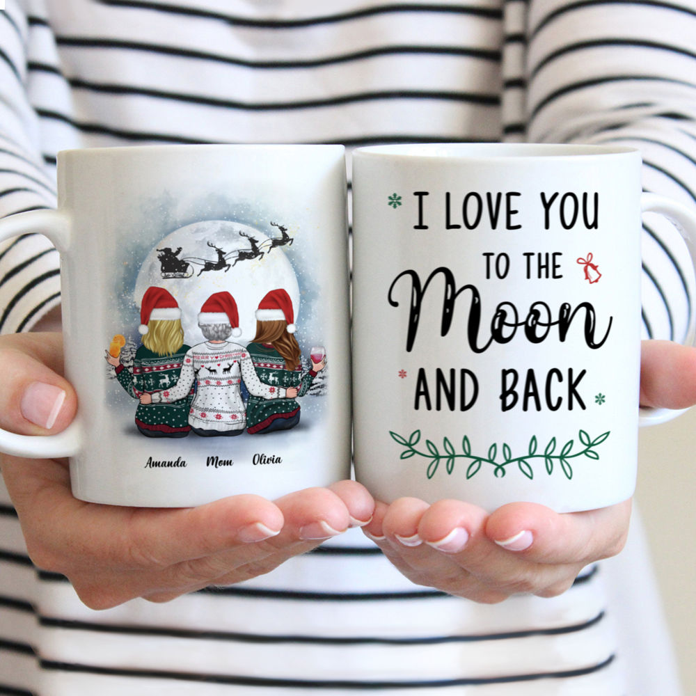 Personalized Mug - Christmas Moon - I Love You To The Moon And Back 2
