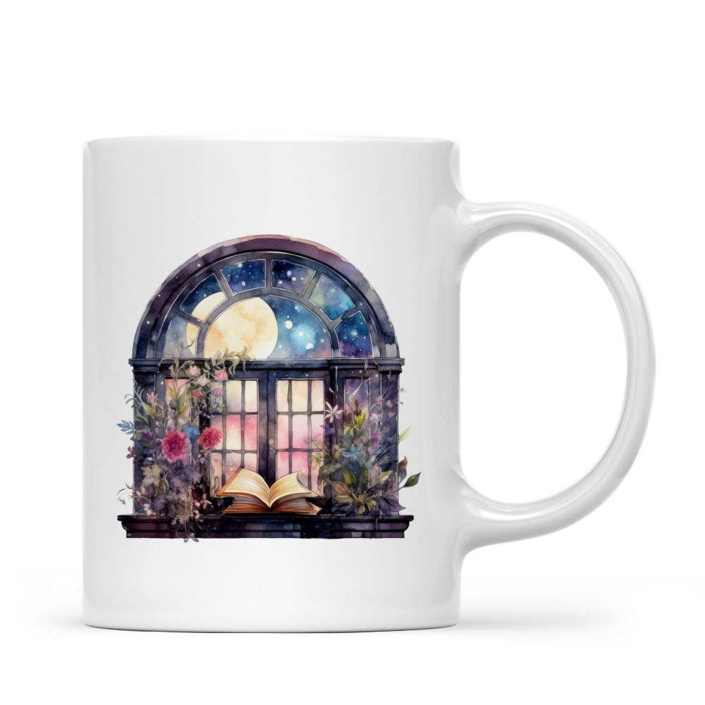 Watercolor Floral Window - Custom Mug - Gift Xmas- Gift For Family, Friends, Sisters, Brothers, Daughter, Husband, Wife - Personalized Tumbler (20oz) 40346 40347_2