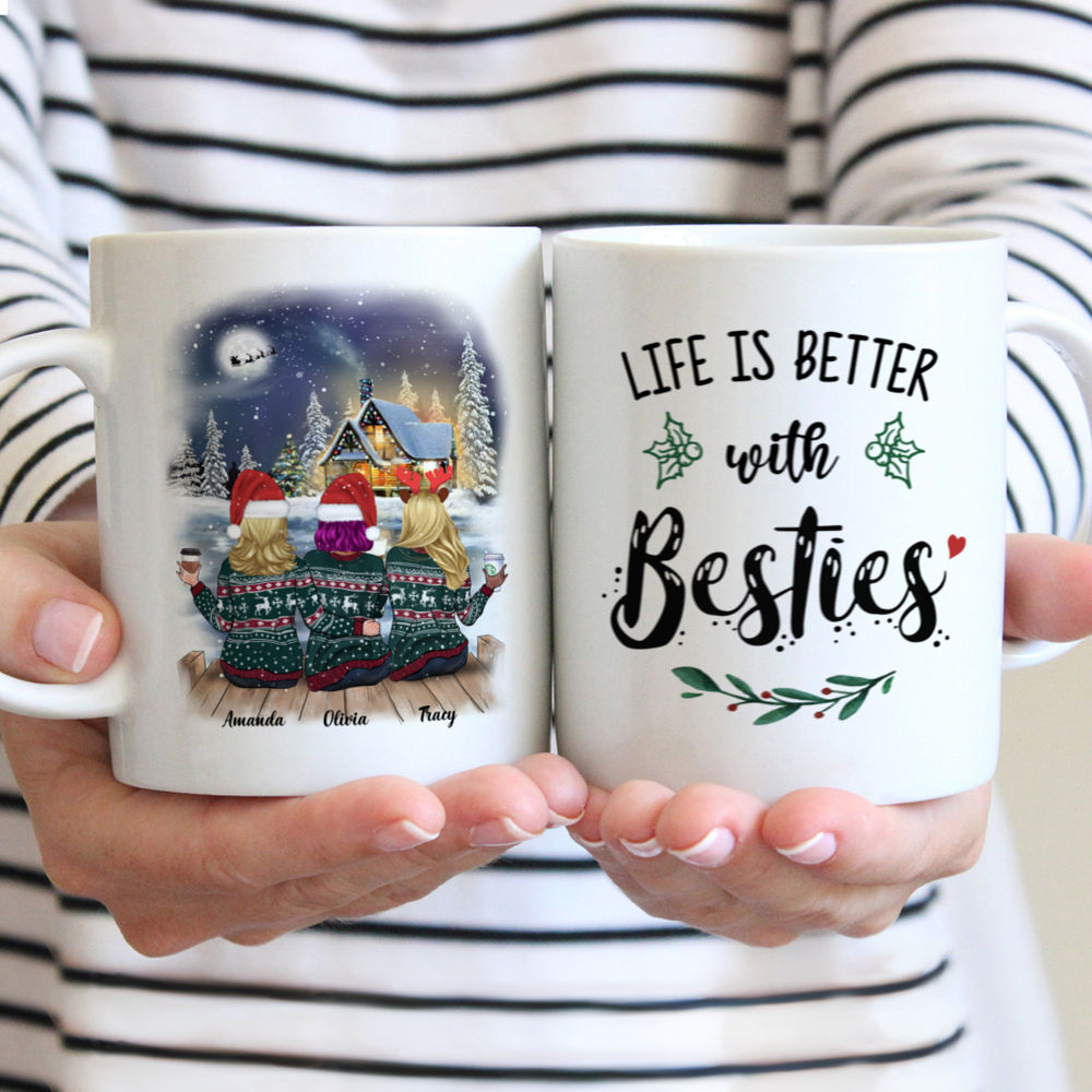 Personalized Mug - Xmas Country Night Mug - Life Is Better With Besties