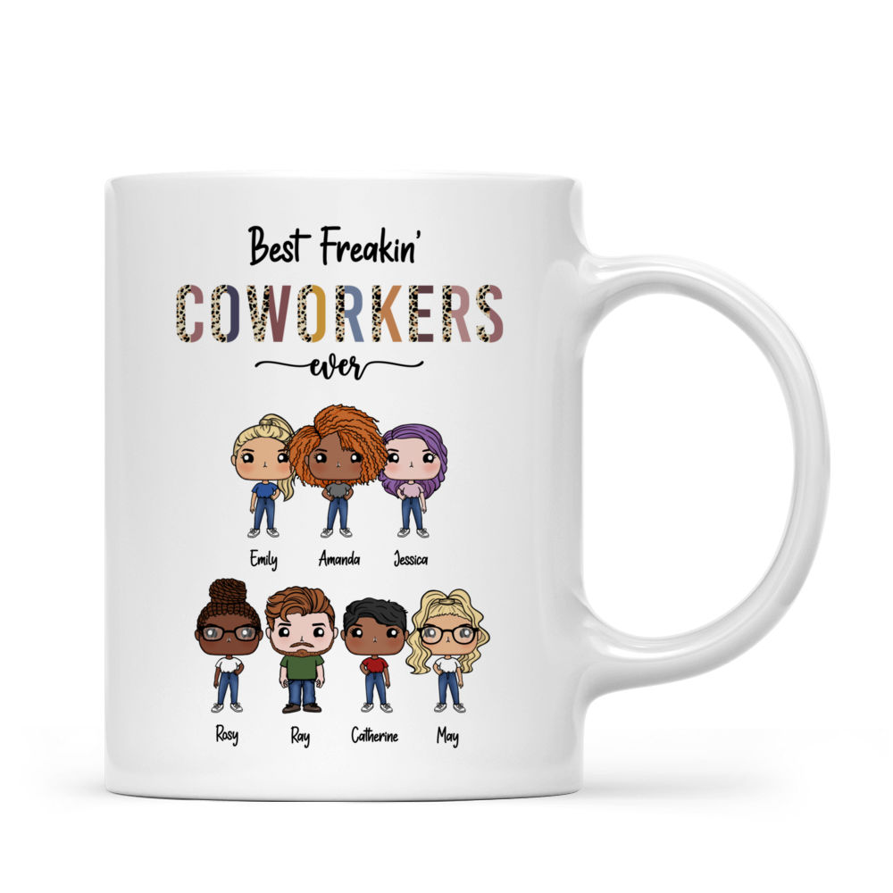 Personalized Wine Glass - Work Bestie Figures (M1) - Best Freakin Coworkers Ever - Farewell Gifts - Birthday Gifts, Christmas Gifts For Coworkers - 2024 Edition_3