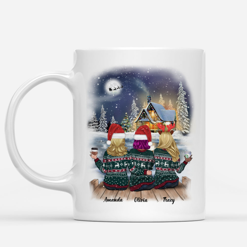 Personalized Mug - Xmas Country Night Mug - The Love Between Sisters Is Forever_1