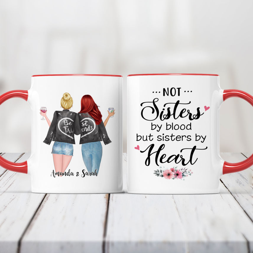 Get Not Sisters By Blood But Sisters By Heart Mug, Best Friends Mug, Best  Friends Gifts, Besties Mug For Free Shipping • Custom Xmas Gift