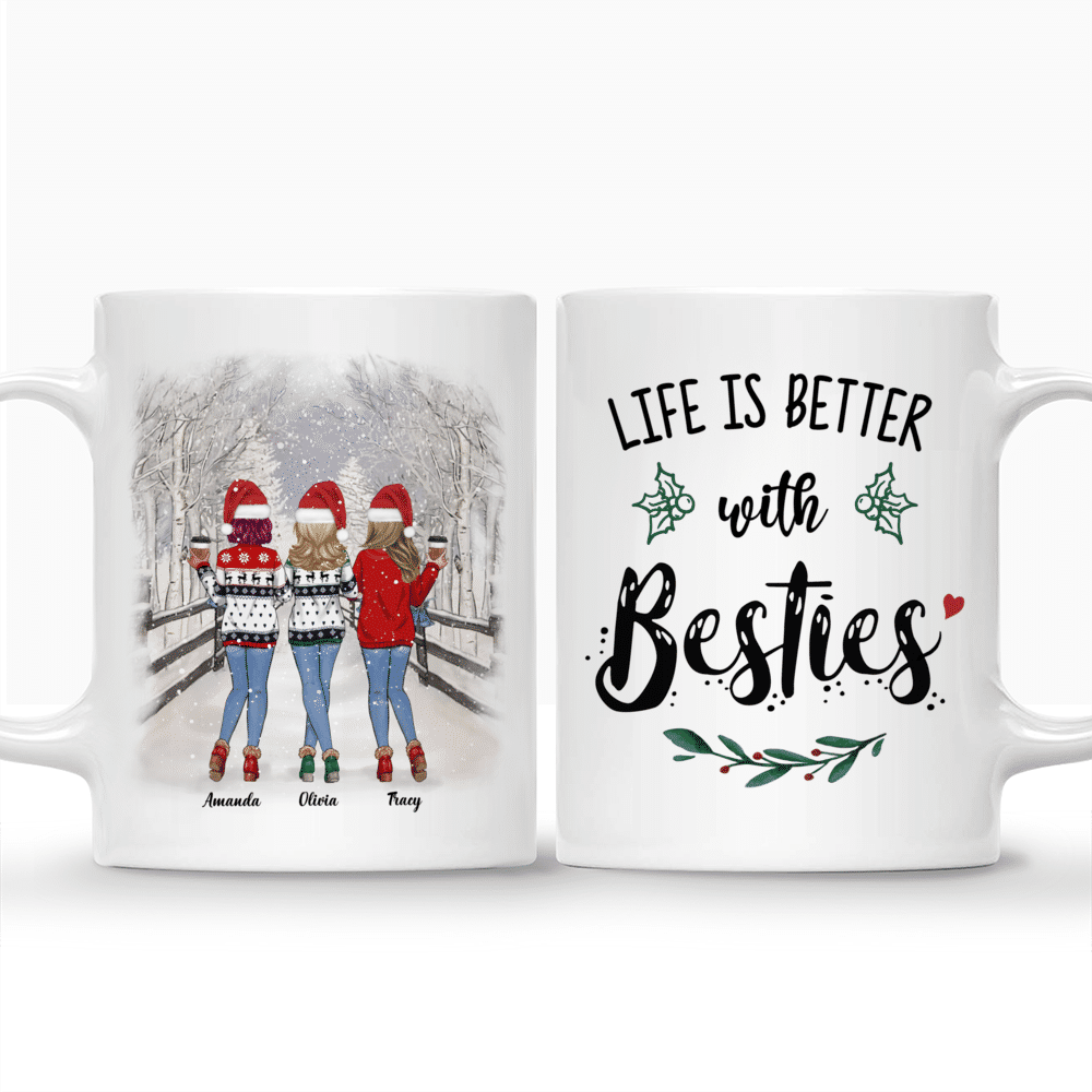 Personalized Snow Road Mug - Life Is Better With Besties | Gossby_3