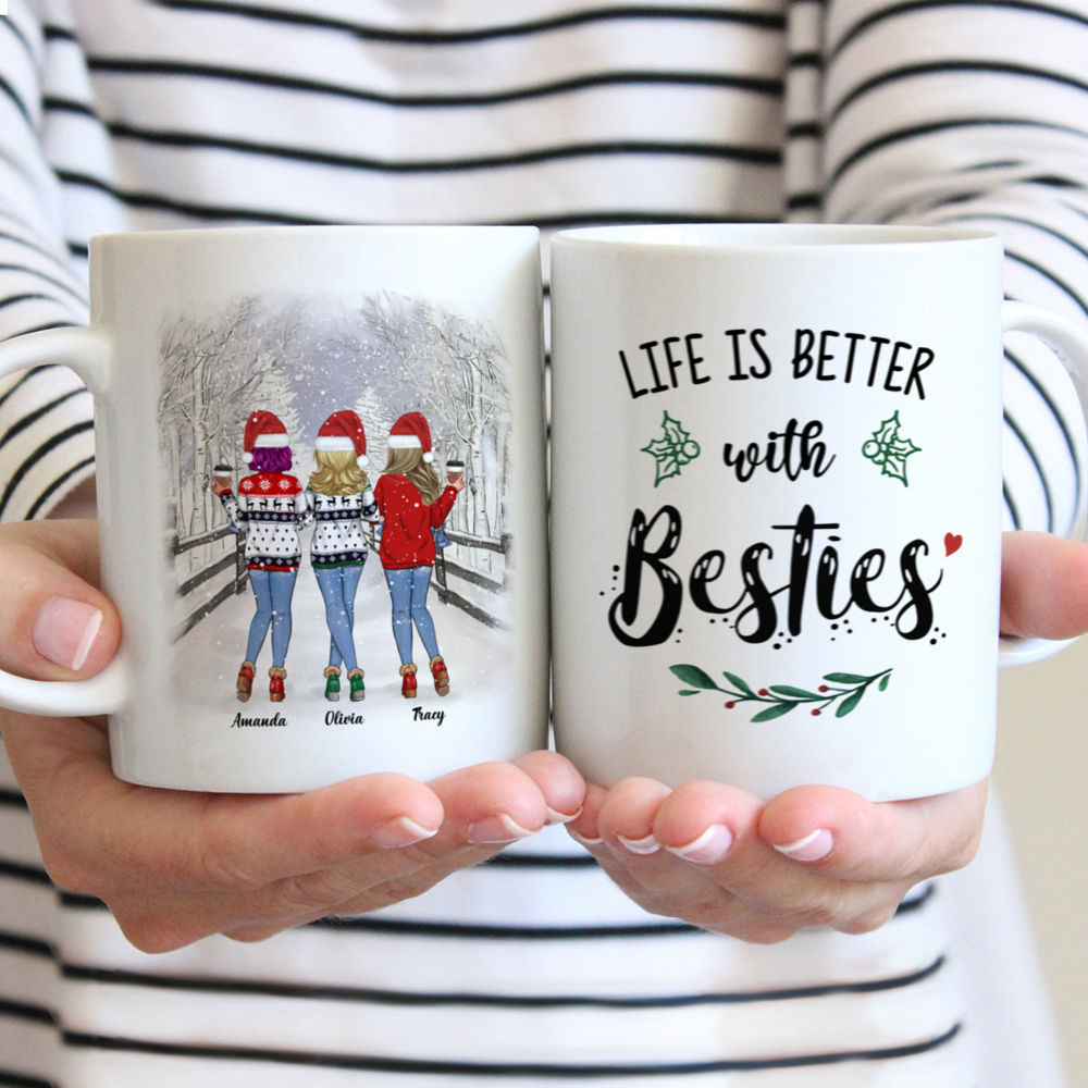 Personalized Snow Road Mug - Life Is Better With Besties | Gossby