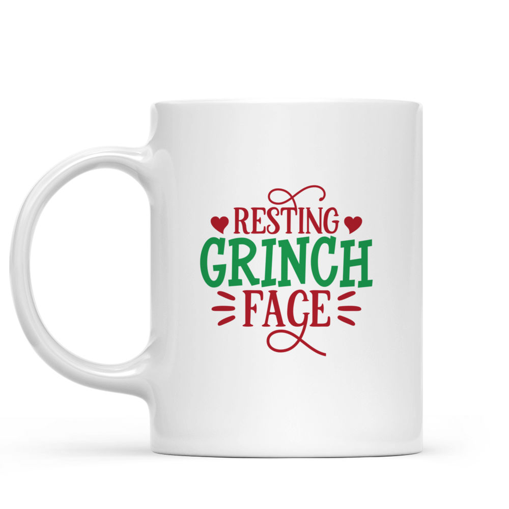 Resting Grinch Face Coffee Mug - 15oz Ceramic Coffee Mug