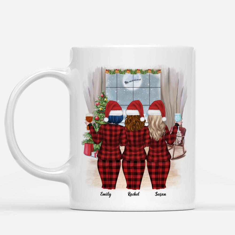 Personalized Mug - Xmas Pyjama - Up to 4 Ladies - Besties Forever_1