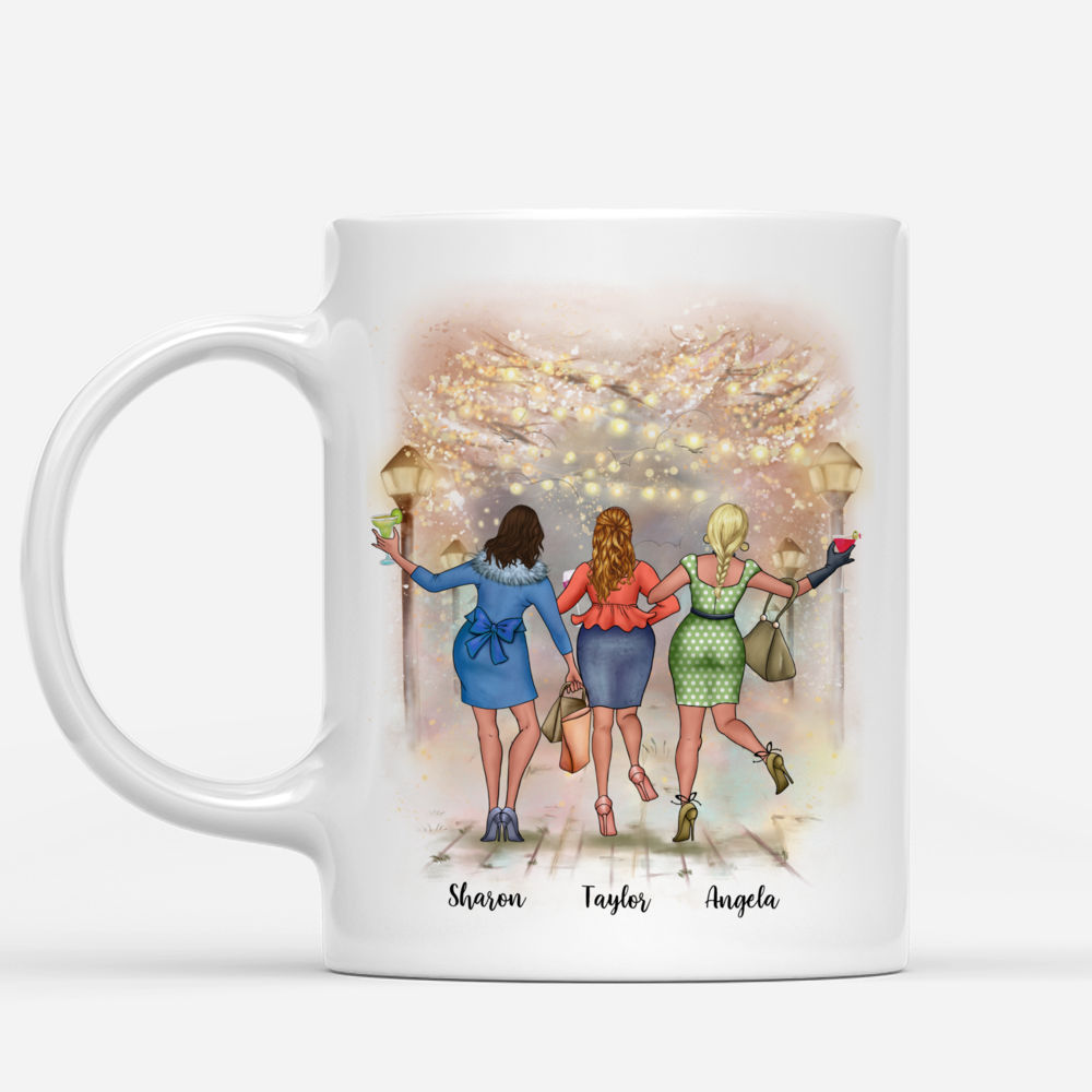 Christmas With Best Friends - We'll Be Friends Until We're Old And Senile, Then We'll Be New Best Friends - Up to 4 friends - Personalized Mug_1