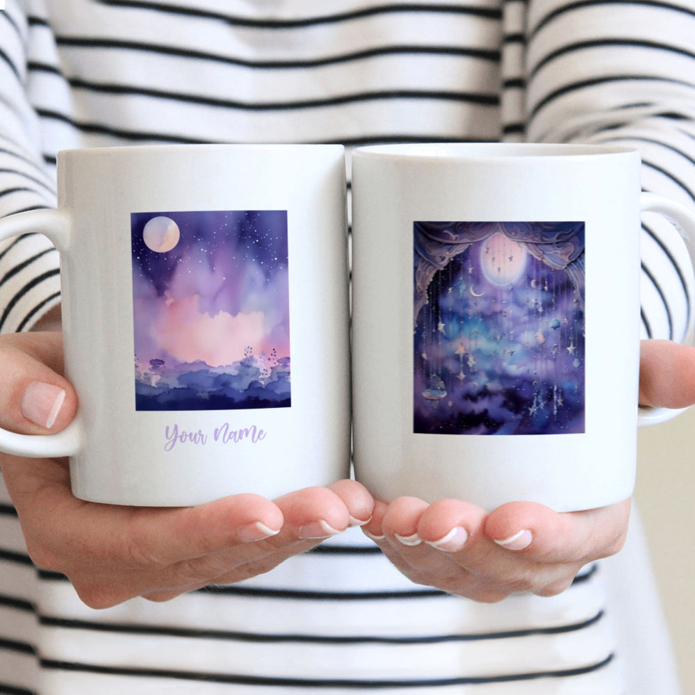 Night Sky Mug - Custom Mug - Gifts For Bestie, Family, Friend, Parents, Grandparents, Sister, Son, Daughter, Girlfriend- Personalized Mug 40748	40749