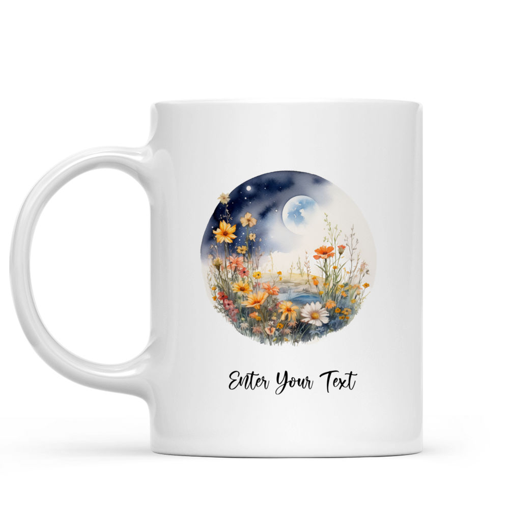 Floral Moon Mug - Custom Mug - Gifts For Bestie, Family, Friend, Parents, Sister, Brother - Personalized Mug 40751	40752_1