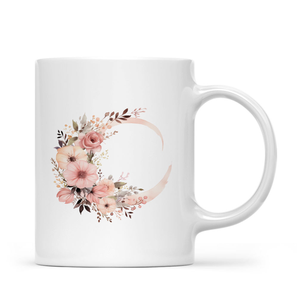 Floral Moon Mug - Custom Mug - Gifts For Bestie, Family, Friend, Parents, Sister, Brother - Personalized Mug 40751	40752_2