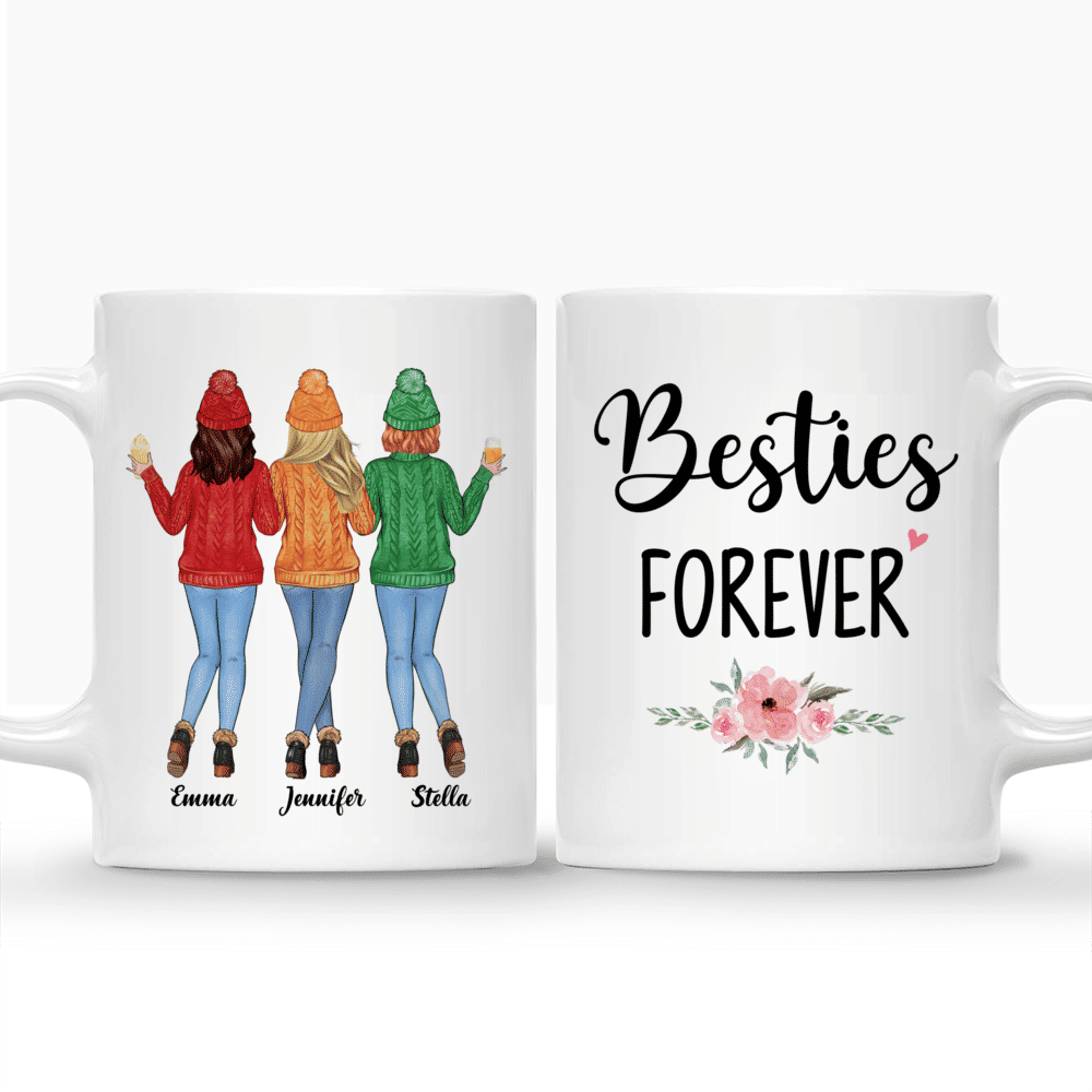 Sweater Weather Personalized Mugs - Besties Forever - Up to 5 Ladies