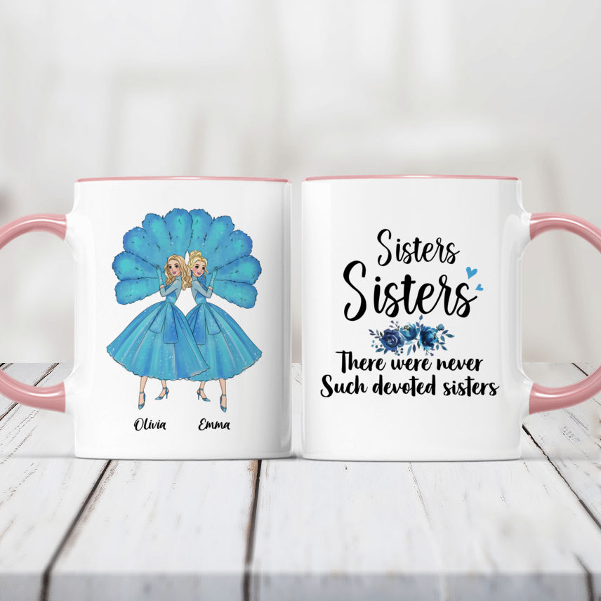 Personalized Mug For Sisters - Sisters Sisters - White Christmas - Up To 5 Woman, gift for her, gift for sisters (58095) - Personalized Mug_8